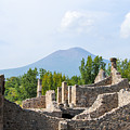 Mount Vesuvius Beyond the Ruins of Pompei